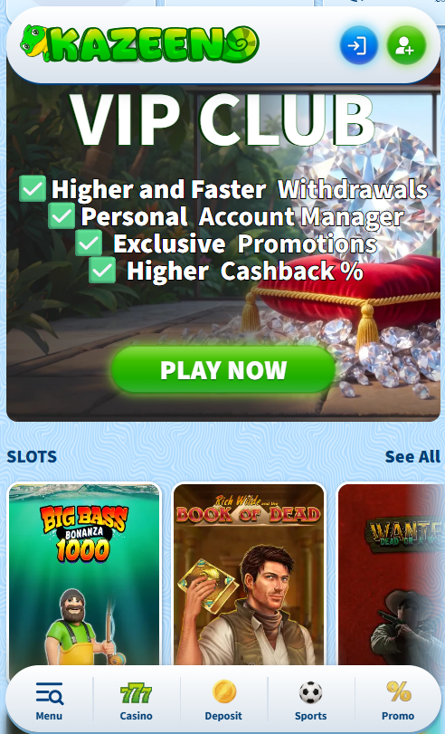 Kazeeno Casino mobile